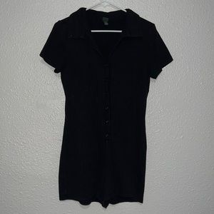 Rustic black color rather than solid black romper, worn once during pregnancy
